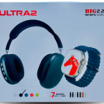 P9 Ultra 2 – Dual Pack: Wireless Headphones & Multi-Style 7-Strap Watch
