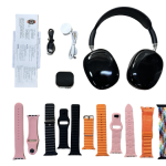 P9 Ultra 2 – Dual Pack: Wireless Headphones & Multi-Style 7-Strap Watch
